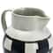 Hello Honey® Ivory & Black Painted Checker Farmhouse Stoneware Pitcher